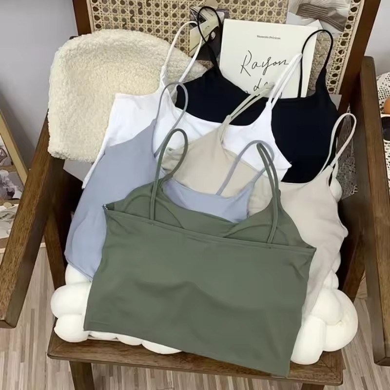 T Shirt Bra Seamless - Atasan Bra Kamisol Empuk Sutra Es