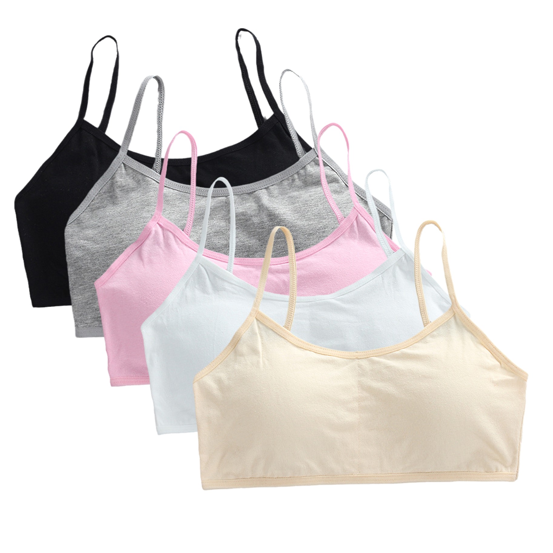 Cotton Bra Everyday - 5 Buah Bralette Latihan Katun Remaja