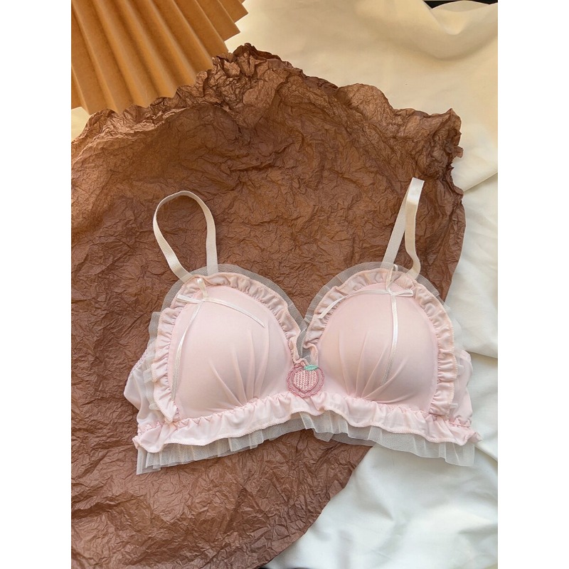 Sleep Bra Bralette - Set Bralette Segitiga Manis Tanpa Kawat,