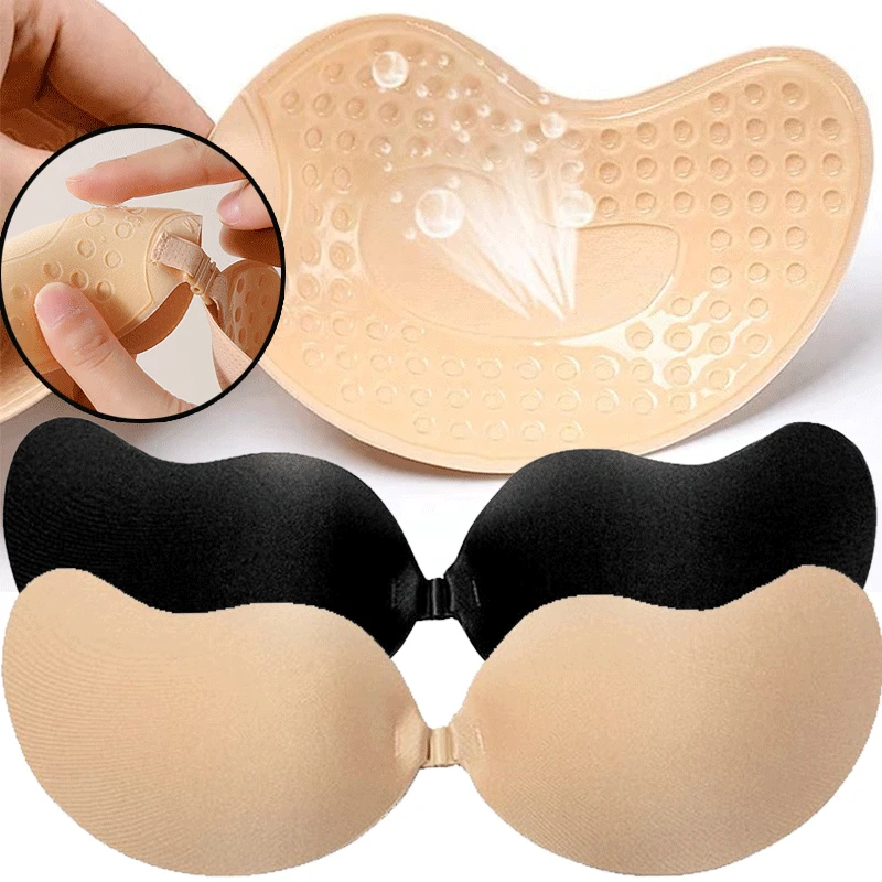 Push Up Bra Silicone - Penutup Puting Payudara Perekat yang Dapat