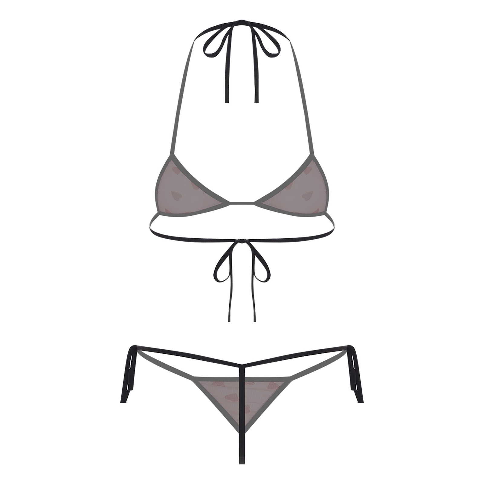 Set Pakaian Dalam Wanita Mikro - Sheer Mesh Bra ulasan dan harga