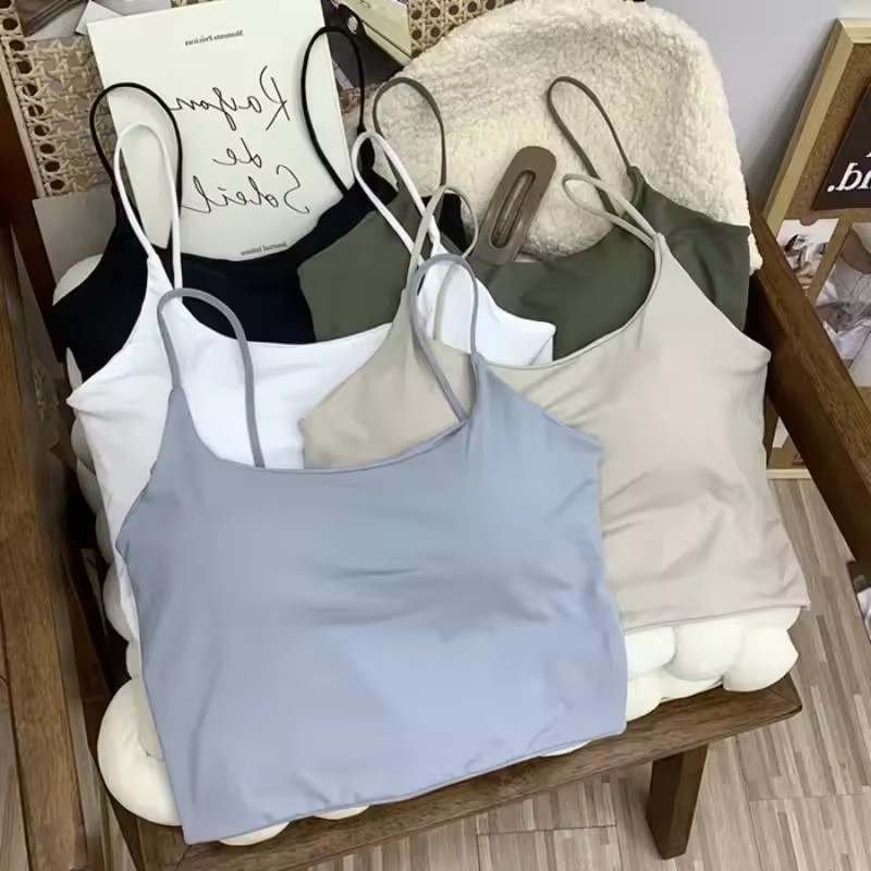 Atasan Bra Kamisol Empuk Sutra - T Shirt Bra Seamless ulasan dan harga