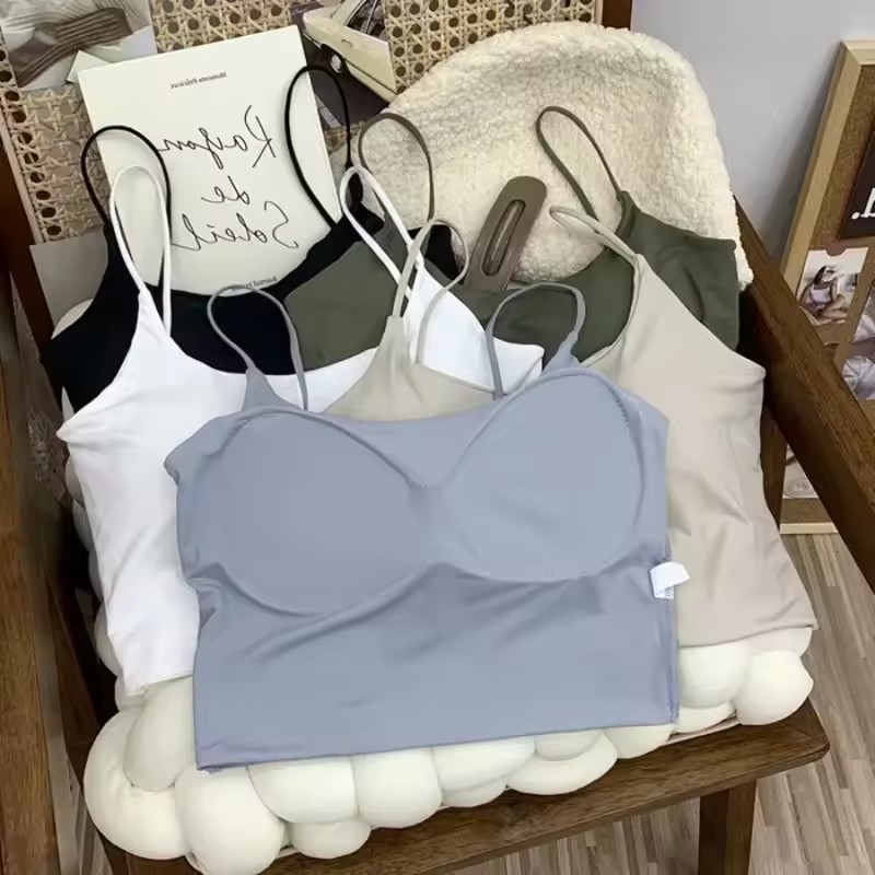 Atasan Bra Kamisol Empuk Sutra - T Shirt Bra Seamless ulasan dan harga