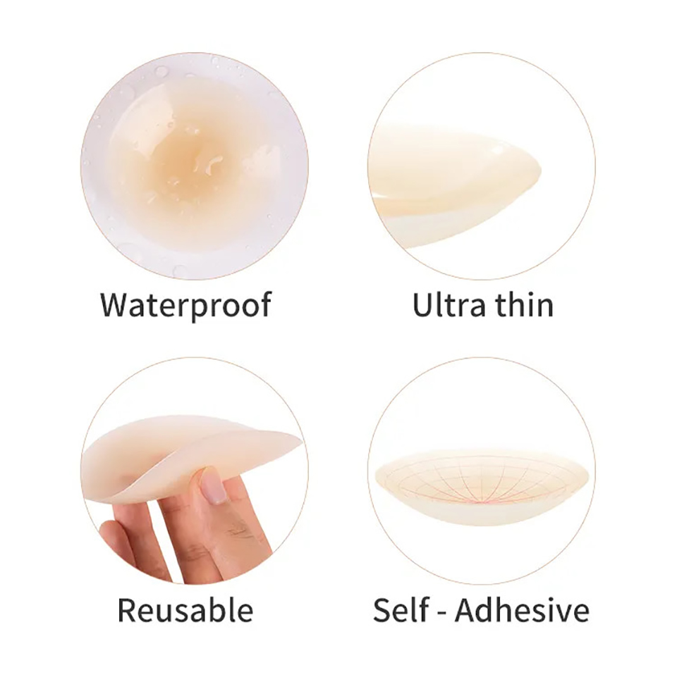 Penutup Puting Payudara Siliko - Strapless Bra Adhesive ulasan dan harga