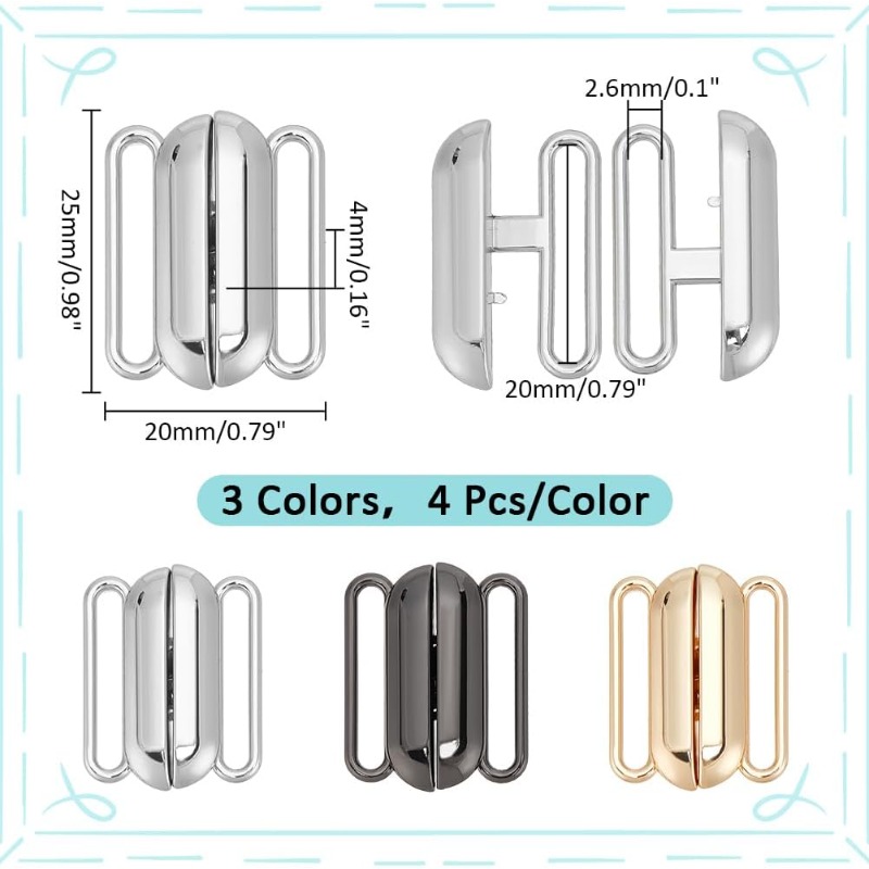 12 Set 3 warna tutup depan Bik - Nursing Bra Clip ulasan dan harga