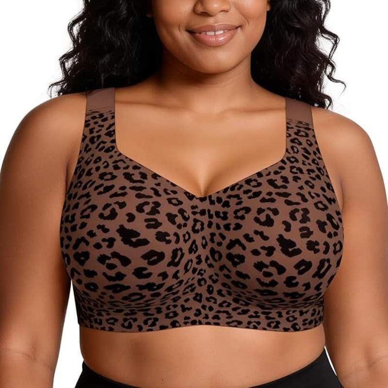 Leopard Jelly Bras Tanpa Kawat - Minimizer Bra Women ulasan dan harga