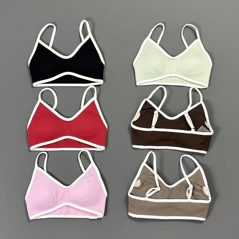 Bra Yoga Wanita Contrastline V - Sports Bra Racerback ulasan dan harga