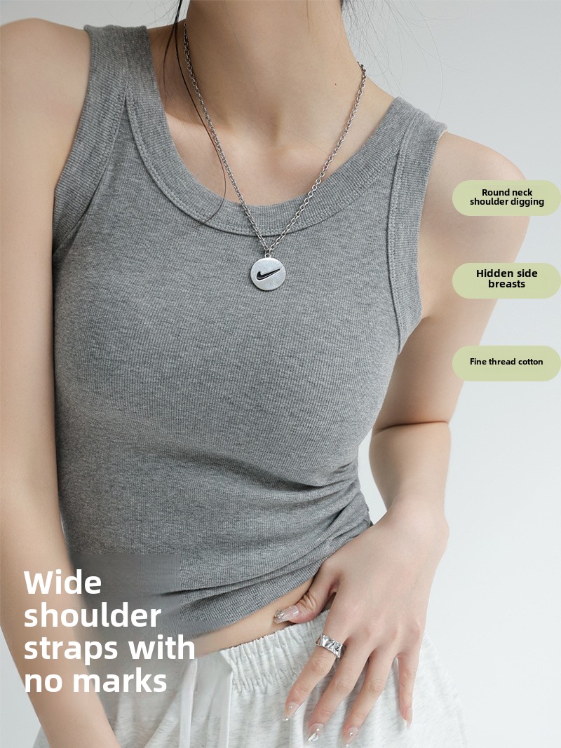 Tank Top Bergaris Modal Mulus  - T Shirt Bra Seamless ulasan dan harga