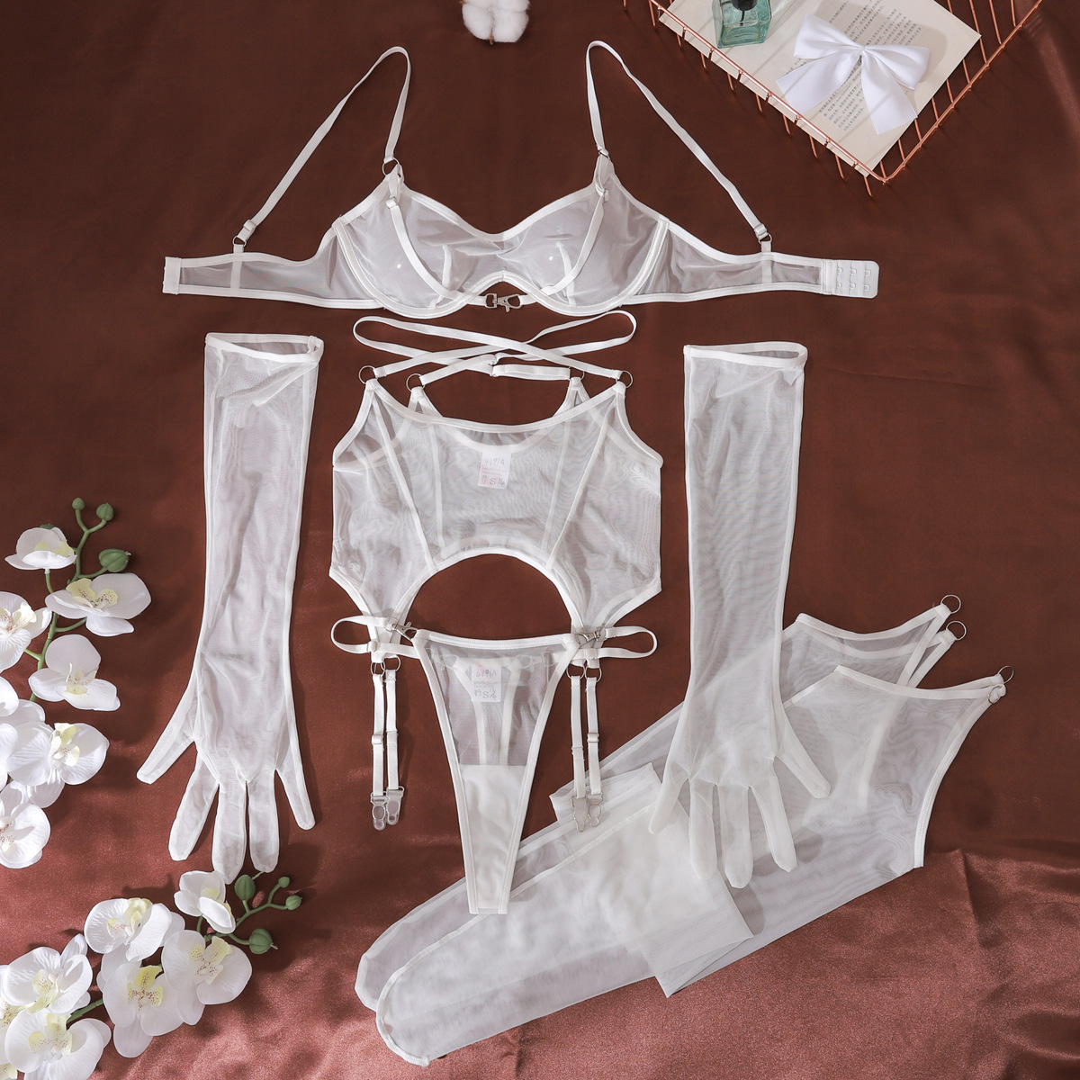 Stoking Lingerie Jaring Seksi  - Sheer Mesh Bra ulasan dan harga