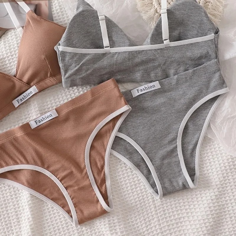 Set Bra katun wanita, celana d - Cotton Bra Everyday ulasan dan harga